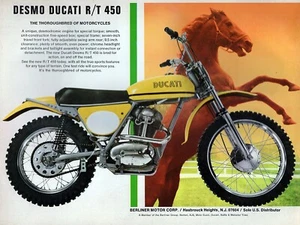 1971 Ducati Desmo R/T 450 Motorcycle Original Color Print Ad - Picture 1 of 1