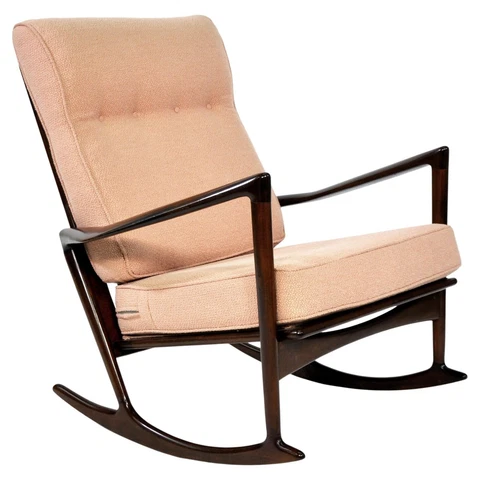 Kofod-Larsen Sculptural Rocking Chair Selig Mid-Century Danish Modern Rocker 60s Cover