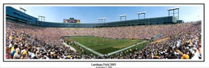 Green Bay Packers Lambeau Field End Zone Corner Unframed Panoramic Poster 1061 - Picture 1 of 1