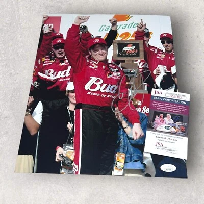 Dale Earnhardt Jr DAYTONA WIN BUDWEISER DEI #8 11x14 foto firmada con certificado de autenticidad JSA Foto 1 de 3