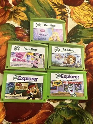 Lot Of 5 (TESTED)Leapfrog Explorer Loose Game Cartridges - Image 1 of 2