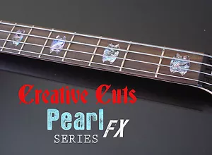 Oval Crown ABALONE Fretboard Markers Vinyl Inlay Stickers Decal Set for ANY BASS - Picture 1 of 4