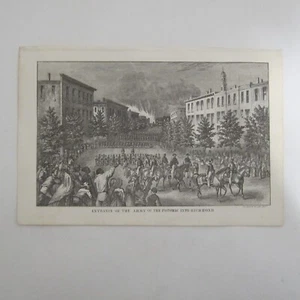 Bürgerkrieg Lithographie Druck Eingang Union Armee Potomac Richmond VA Antik 1860er - Bild 1 von 14