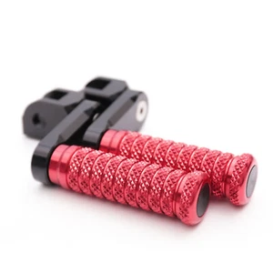 POLE 1.5 inch Extended Front Foot Pegs Red For Yamaha Tracer 900 GT 19 20 - Picture 1 of 5