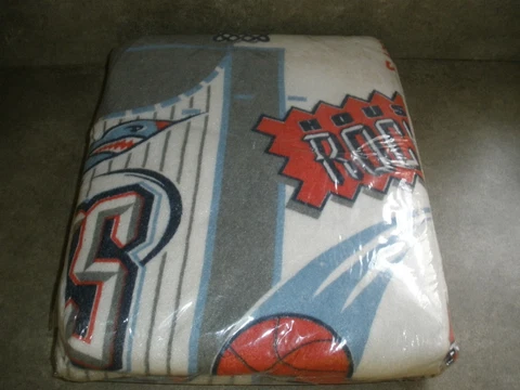 NEW Sealed Vintage 1994 Houston Rockets 72" x 90" Blanket RARE NBA Cover