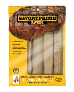 Savory Prime 991 Gluten Free Natural Rawhide Bone 10 L in. for Large Adult Dogs - Picture 1 of 1