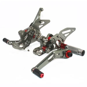 MAD-MOTO For Suzuki GSXR750 2006-2010 Foot Pegs Rear Sets Set Rearsets GRAY - Picture 1 of 11