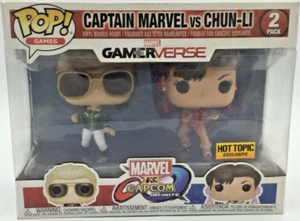 FUNKO POP! Captain Marvel Vs Chun-Li 2 Pack Marvel Vs Capcom Infinite Gamerverse - Picture 1 of 4