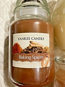 Yankee Candle 22oz Tarro de Vidrio Grande ESPECIAS PARA HORNEAR Bronceado Raro De Colección NUEVO Retirado - Imagen 1 de 4