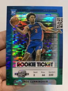 2021-22 Contenders Optic #25 Cade Cunningham Green Pulsar Prizm 22/25 Rookie RC - Picture 1 of 3