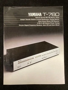 SINTONIZZATORE STEREO YAMAHA T-760 AM/FM ORIGINALE RIVENDITORE BROCHURE VENDITA CON SPECIFICHE - Foto 1 di 1