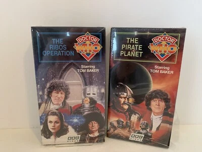 Lot Of 2 Doctor Who VHS’s The Ribos Operation The Pirate Planet BBC Fox Video Foto 1 de 4