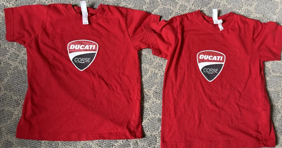 Ducati Corse Rabbit Skins Red Kids Sz 4 TShirt Lot Of 2 - Image 1 of 4