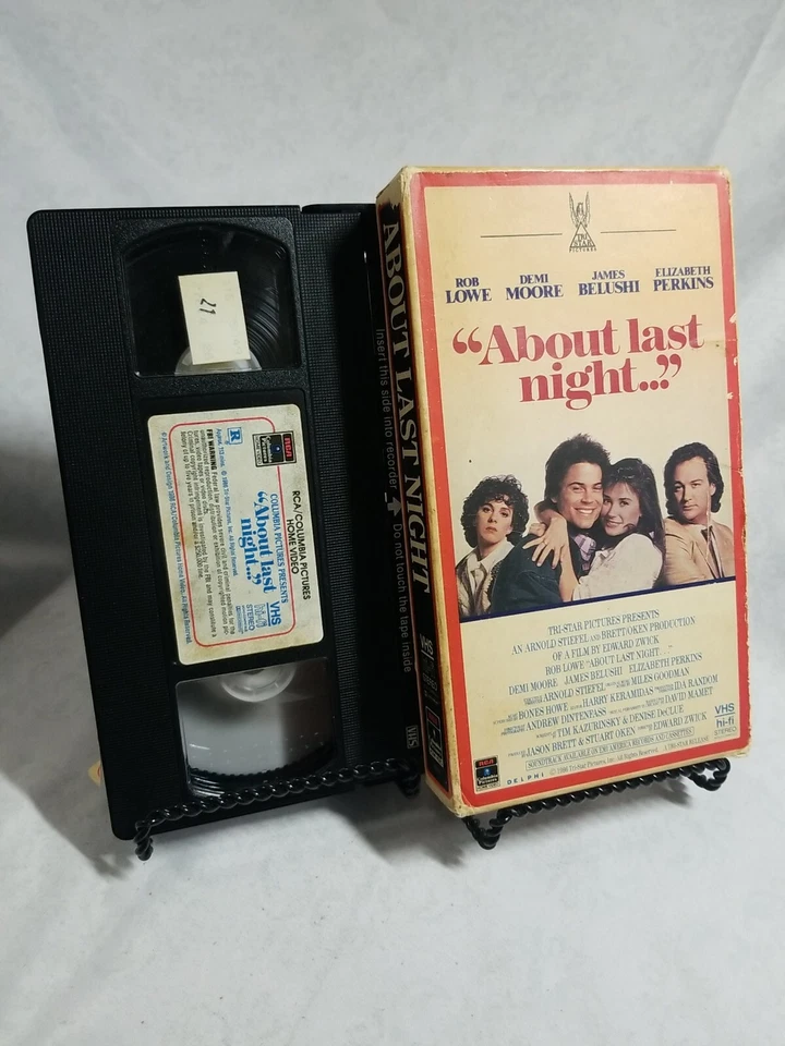 About Last Night... (VHS, 1987) Rob Lowe Demi Moore Foto 1 de 2