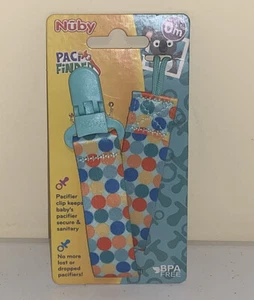 Nuby Baby Pacifier Clip Paci Finder 0+ Months Colored Dots NEW - Picture 1 of 4