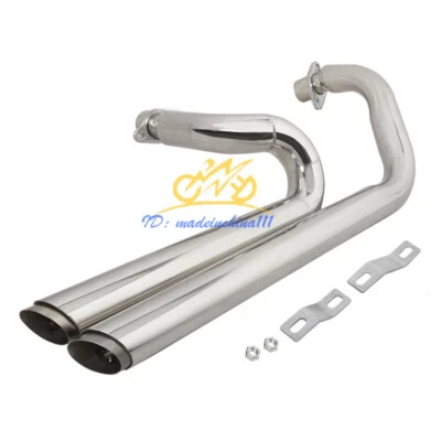 Tubo silenciador plateado sistema de escape completo para Honda Shadow VLX 600 1988-2008 Foto 1 de 4