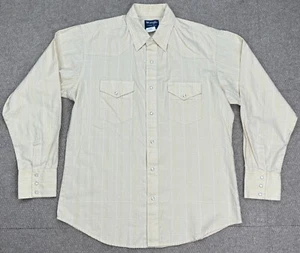 Wrangler Western Shirts Men's Vintage Striped Long Sleeve Button Shirt Size L - Picture 1 of 10