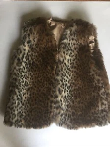 Hand Made Girls 10/12 Cheetah Print For Fur Vest Soft Pretty - Picture 1 of 4