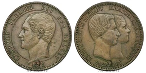 Belgique 10 centimes 1853 Mariage du Duc et de la Duchesse de Brabant SUP Cuivre - Imagen 1 de 1
