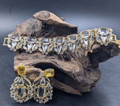 J. CREW Glass Bead Statement SET Bracelet Item K1090 & Earrings Item H0232 - Изображение 1 из 4