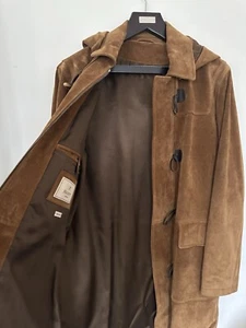 Chaqueta Abrigo Hackett Gamuza Marrón Mediana - Imagen 1 de 12