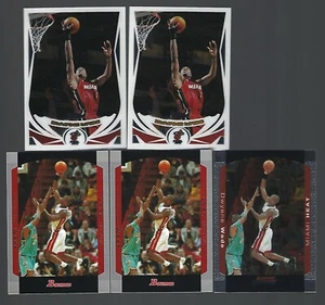 DWYANE WADE 5 CARD 2ND YEAR LOT 2004-05 TOPPS CHROME X2,BOWMAN CHROME,BOWMAN X2 - Picture 1 of 1
