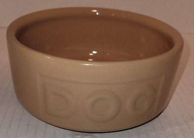 MASON CASH England Ceramic 5” X 2  Dog Bowl Tan Cerutil Stoneware Portugal • 22.18€
