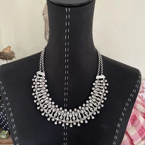 Chic Modernist Bold Rhinestone Collar Necklace The Limited - Picture 1 of 4