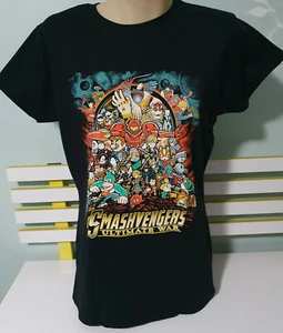CAMISETA DE MUJER TALLA PEQUEÑA 8 SMASHVENGERS AVENGERS SMASH BROS CROSSOVER - Imagen 1 de 2