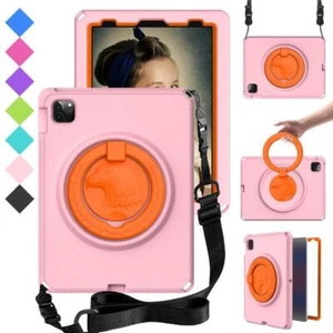 For iPad Air 5th 4th 10.9 Pro 11 Kids Case Cover Shockproof Shoulder Strap Tough - Picture 1 of 24