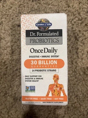 Garden of Life Dr. Probióticos formulados una vez al día 30 mil millones de UFC 30 cápsulas vegetales Foto 1 de 4
