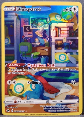 Dunsparce GG23/GG70 Crown Zenith Full Art Pokémon Pokemon Card English NM - Bild 1 von 2