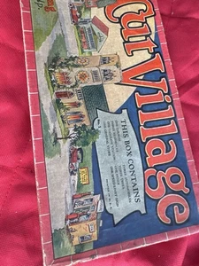 Antikes fertig geschnittenes Dorfspielzeug & Originalkarton 30er-40er Jahre Nr 1 - Bild 1 von 13