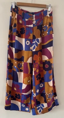 Princess Highway Floral Linen Blend Culotte Pant Size 8 - image 1 of 4