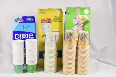 Lote de tazas vintage Dixie Kitchen Beth florales y geométricas 5 oz 3 oz Foto 1 de 4