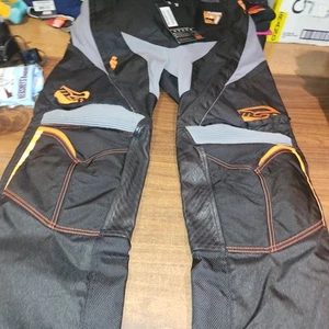 NEW W/ Tags MSR Xplorer Summit Pants BLK/ORG Motorcross Cargo Pockets sz 42 - Foto 1 di 8