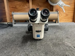 Zeiss Stemi SV11 Stereo Microscopes W/Focus Mount & Carl Zeiss W-PI 10x /23 Eyes - Picture 1 of 17