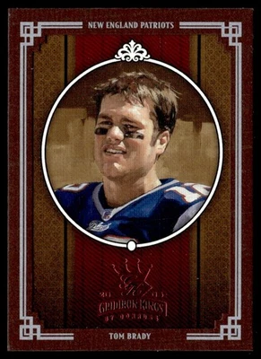 2005 Donruss Throwback Threads Gridiron Kings Red Frame Tom Brady New England - Image 1 of 2