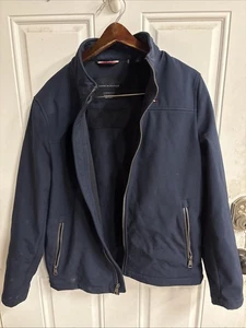 Tommy Hilfiger wasserabweisende blaue Jacke windabweisend atmungsaktiv Gr. S J4 - Bild 1 von 3