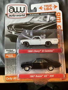 AUTO WORLD DELUXE 1966 CHEVY EL CAMINO & 1967 BUICK GS 400 TARGET 2-PACK 1/64 - Picture 1 of 2