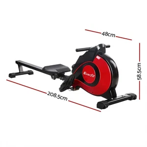 Everfit Rowing Machine Rower Magnetic Resistance Exercise Gym Home Cardio Red - Picture 1 of 7