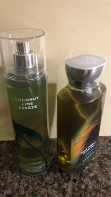 Bath & Body Works COCONUT LIME BREEZE Gel de Ducha/Fina Fragancia Bruma Set Nuevo Foto 1 de 4