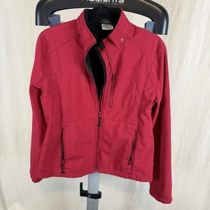 Fjall Medium Red Lined Full Zip Pockets Jacket Stretch Outer Shell - Picture 1 of 4