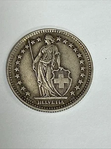 1939 SWITZERLAND - SILVER 2 Francs Coin 473 - Picture 1 of 2