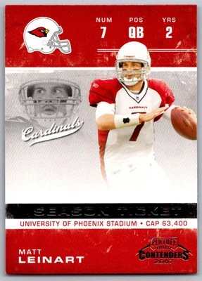 2007 Playoff NFL Playoffs Red Proof Matt Leinart Arizona Cardinals #4 - Image 1 of 2