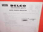 1961 BUICK ELECTRA LESABRE INVICTA UNITED MOTORS DELCO GM RADIO SERVICE MANUAL W