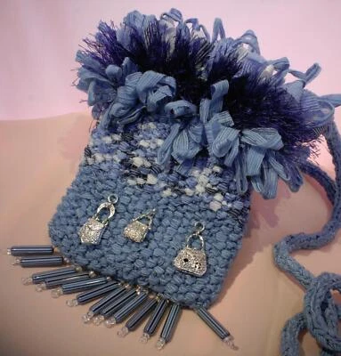 NUEVO MONEDERO TEJIDO HECHO A MANO CORDÓN EN C FLECOS LINDO ENVÍO GRATUITO Z)  Foto 1 de 2