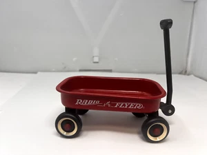 Vintage Radio Flyer 12 Inch Miniature Metal Wagon Toy Red White Retro Display - Picture 1 of 4