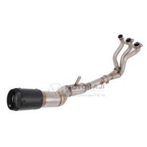 Puntas silenciadores de carbono tubo de enlace de cabezal de escape para Yamaha MT-09 FZ09 2014-2020 - Imagen 1 de 3