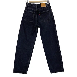 Jeans de mezclilla Levi's Dad para mujer talla 26 x 28 negros premium Big E pierna recta - Imagen 1 de 9